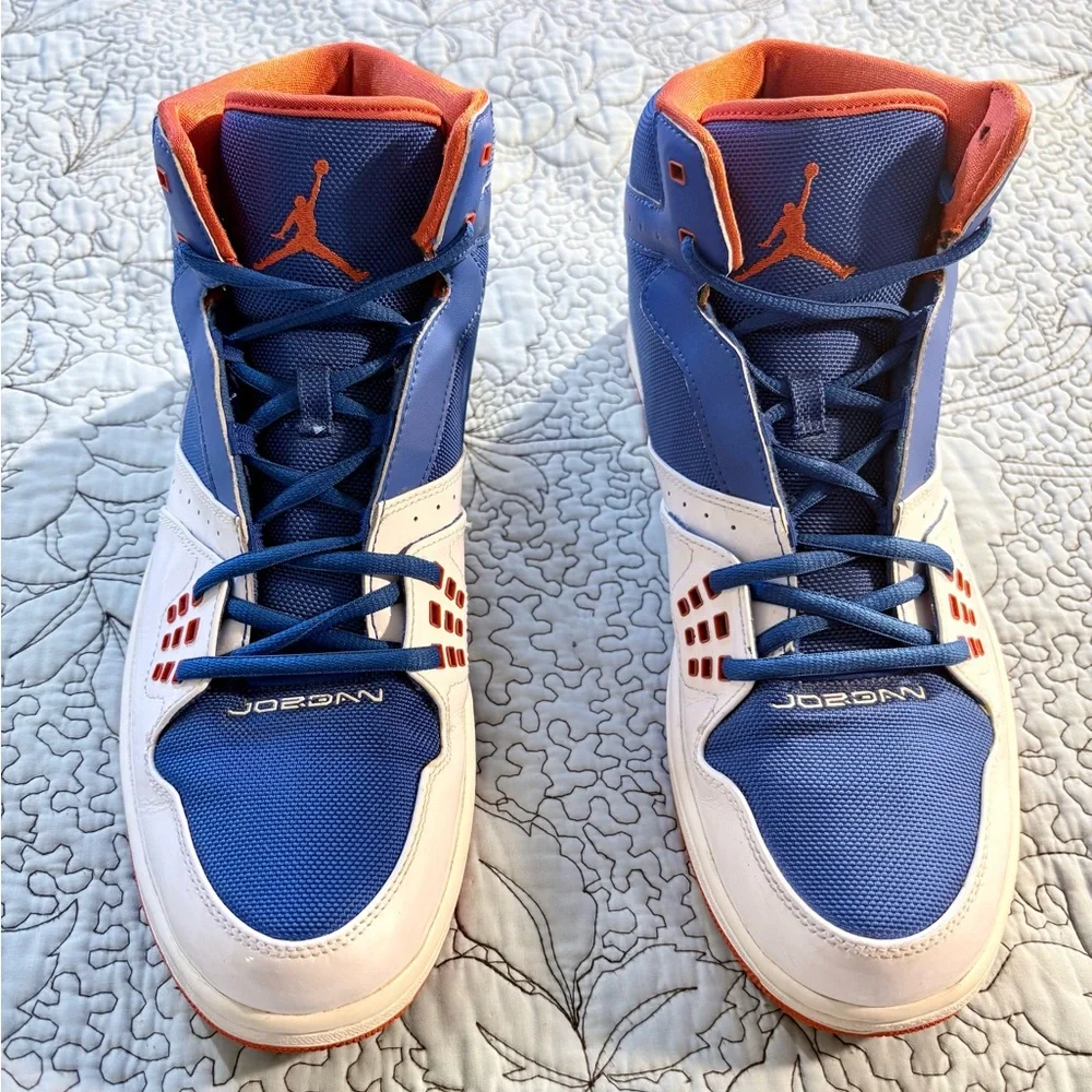 Nike Air Jordan 1 Flight 372704-408 Knicks Blue Orange Sz 13💛